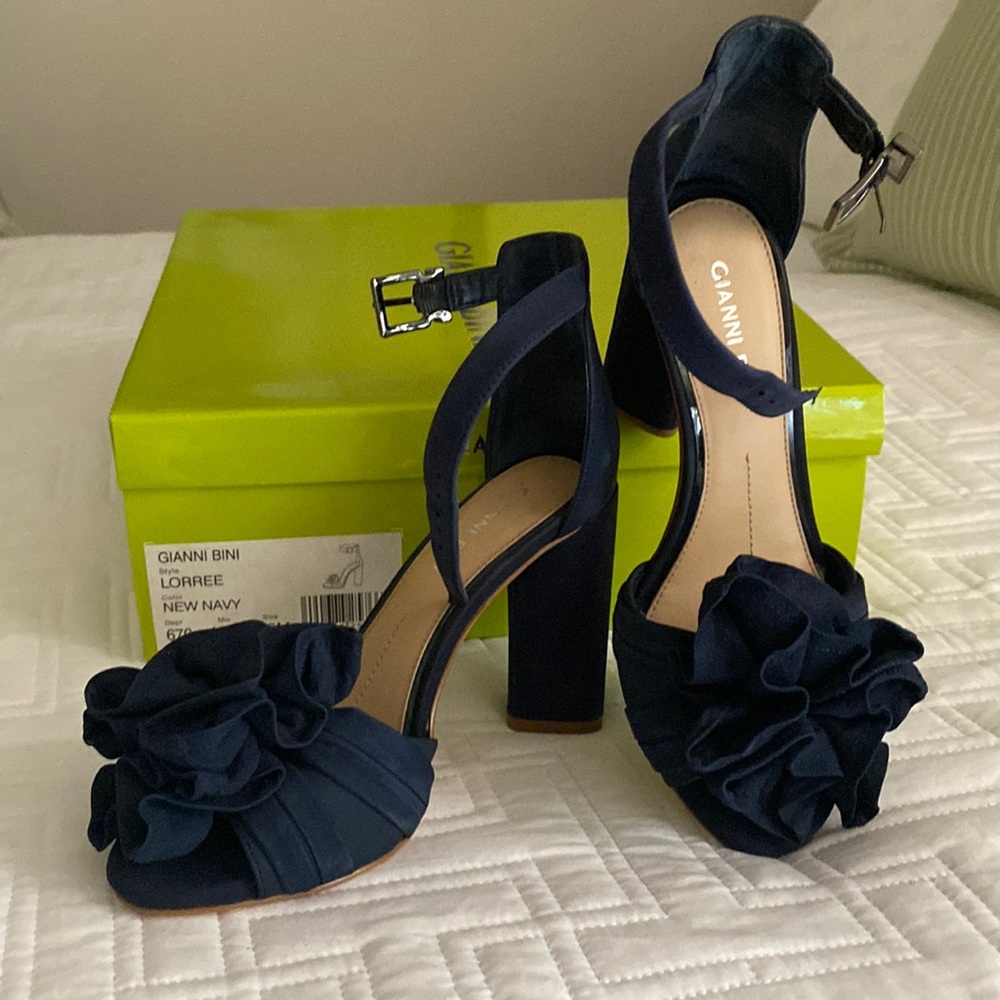 Gianni Bini Lorre New Navy Block Heel